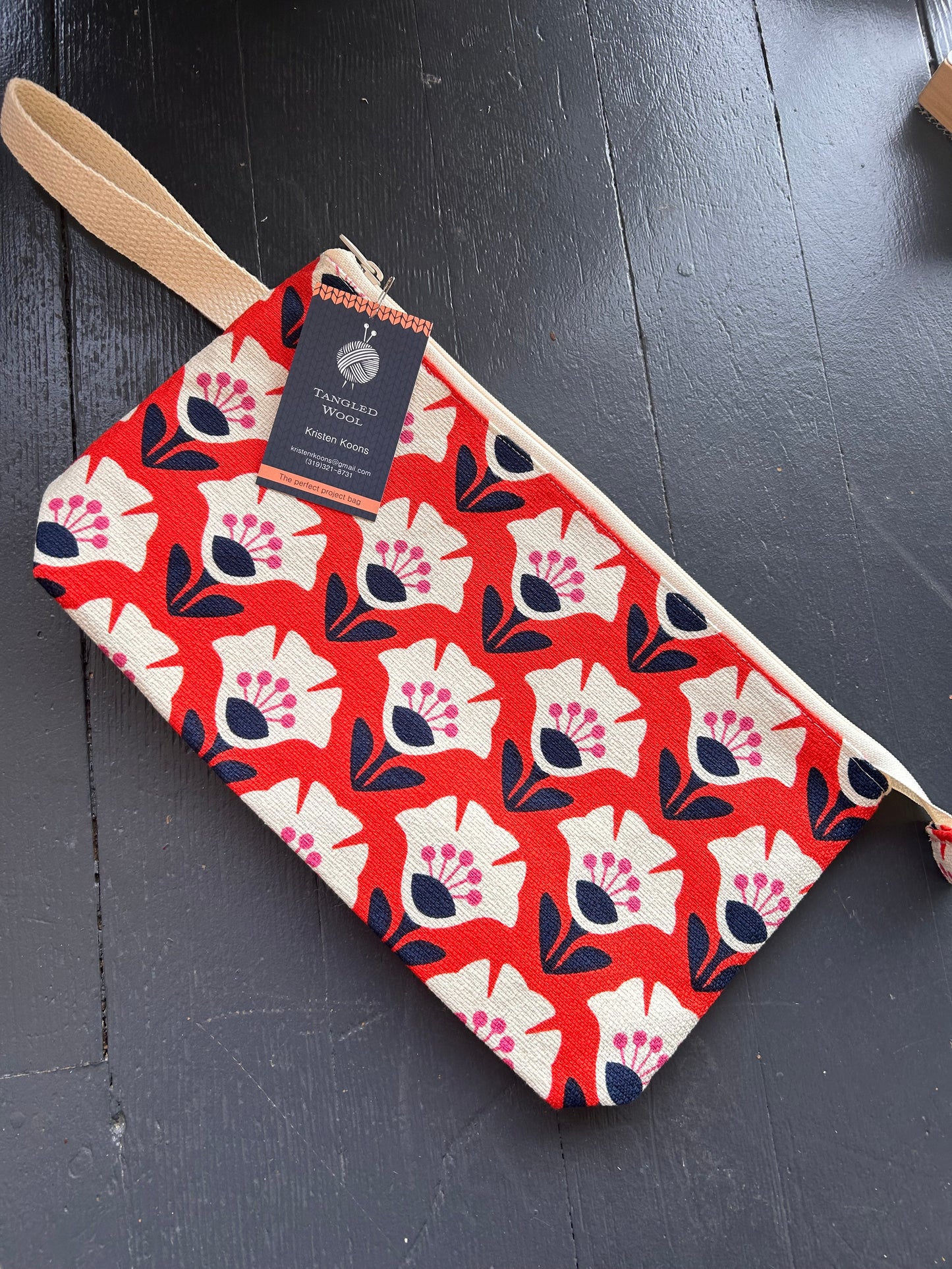 Tangled Wool Zippered Bag