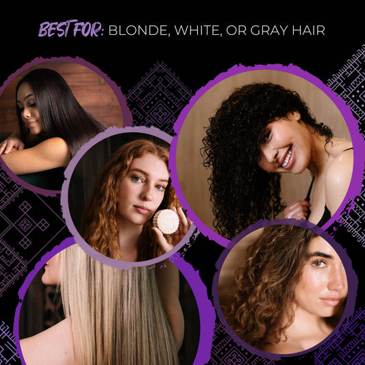 Biotin Purple-Toning Shampoo Bar for Blonde & Gray Hair