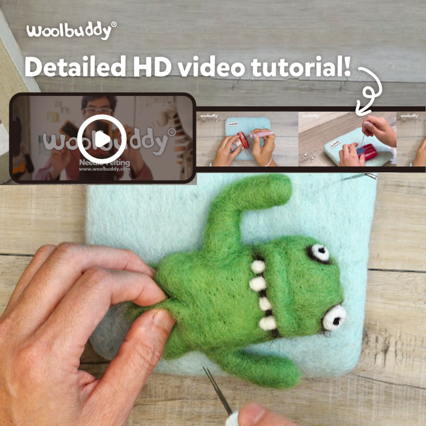 DIY Needle Felting Monster Kit β Saguaro