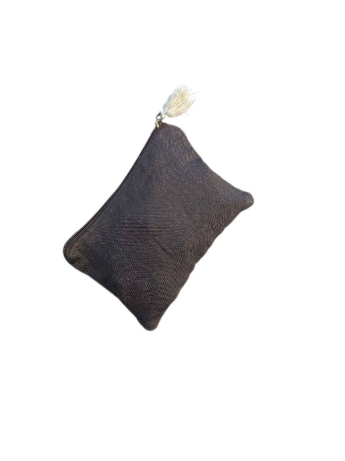 Garden Embroidered Durable Cotton Coin Purse