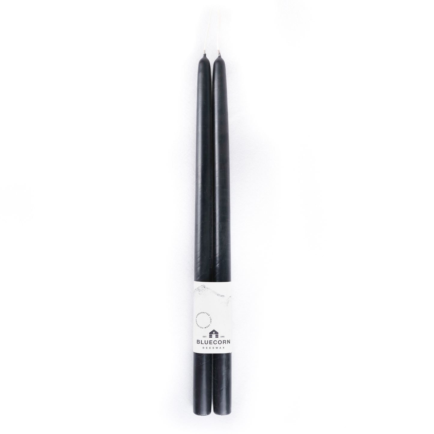 Pair of Hand-Dipped Beeswax Taper Candles: 8"