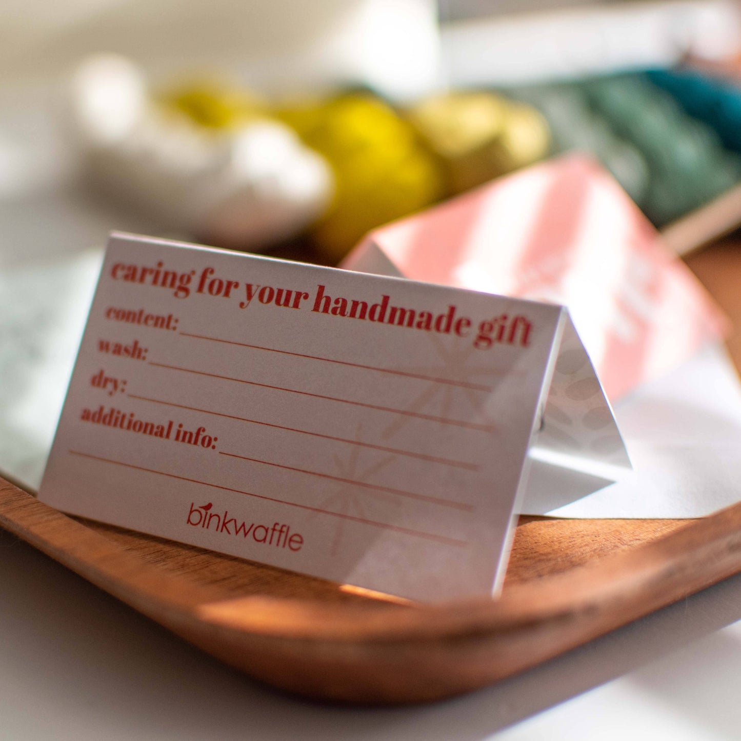 "Made with Love" Care Instruction Cards