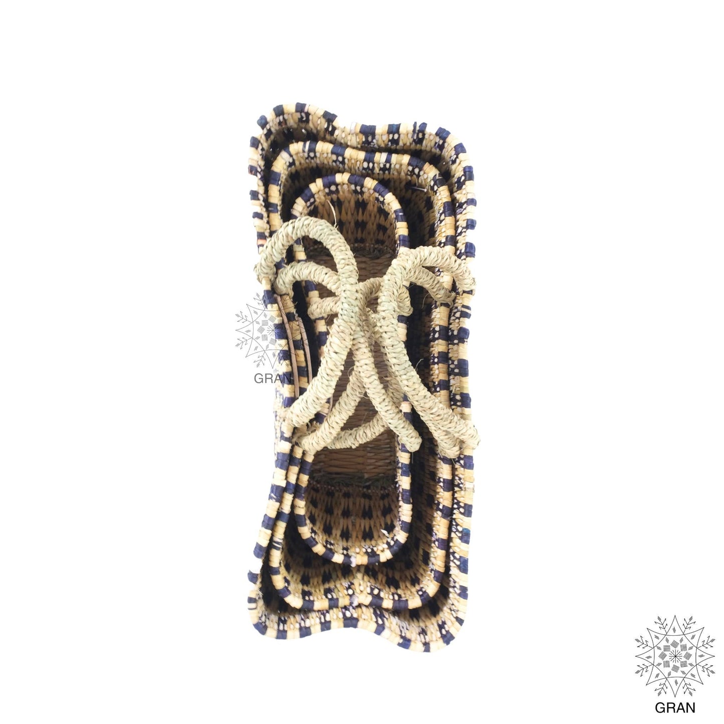 Reed Storage Basket, Blue, 2 sizes