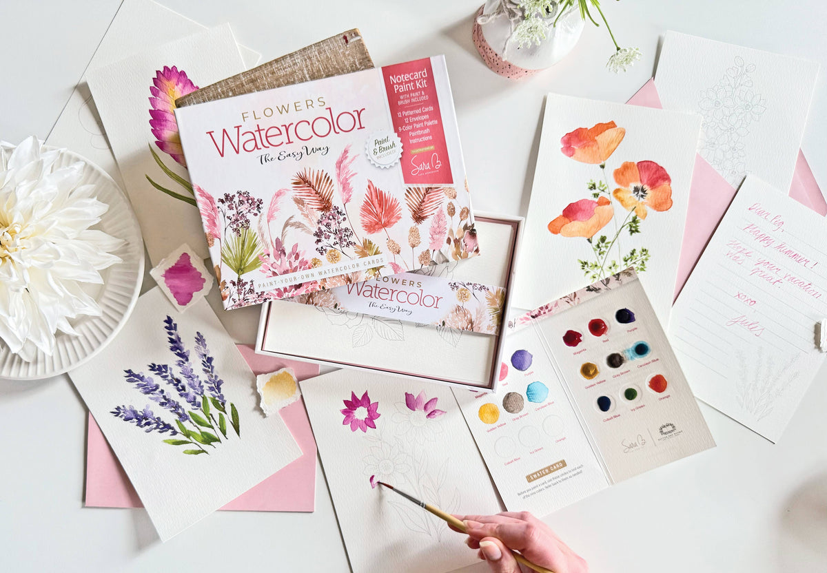Watercolor the Easy Way Paint-Your-Own Cards - Flowers