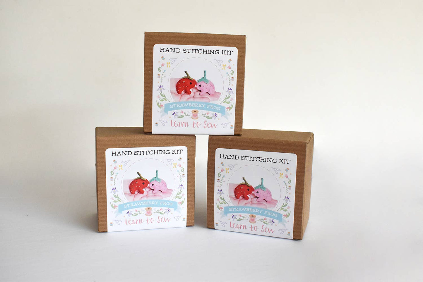 DIY Craft Kit - Felt Strawberry Frogs Mini Plush