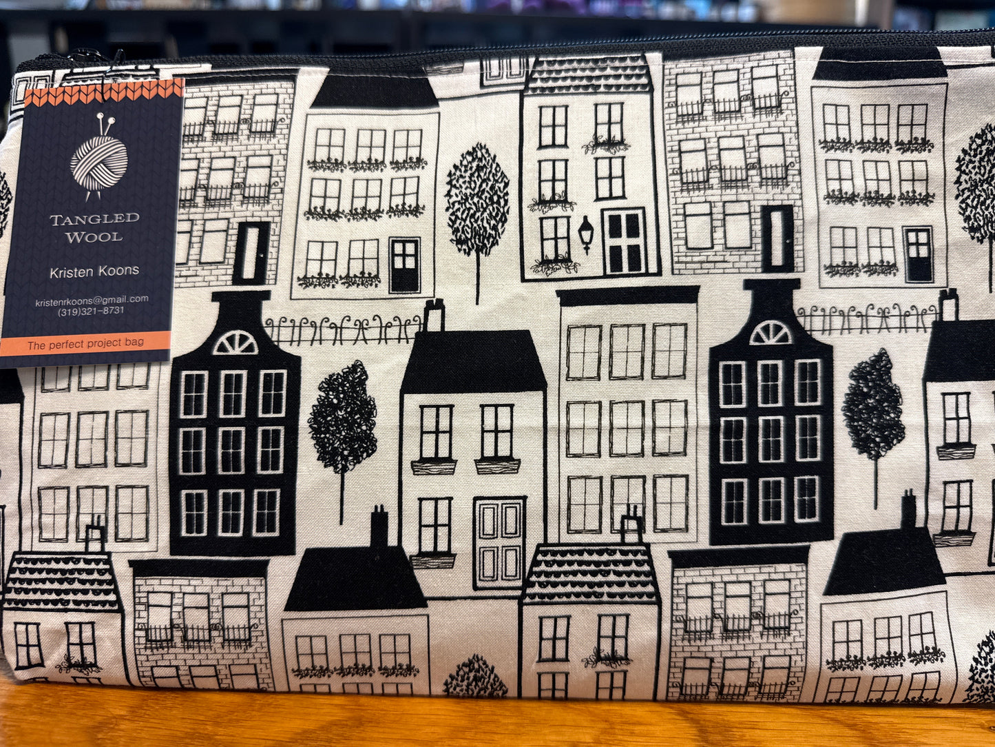 Tangled Wool Zippered Bag