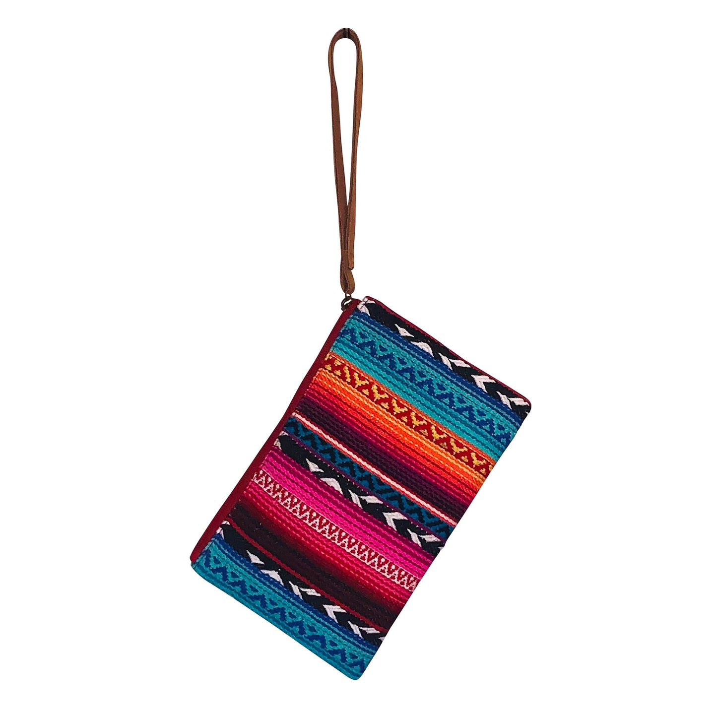 Louie Striped Wristlet Pouch