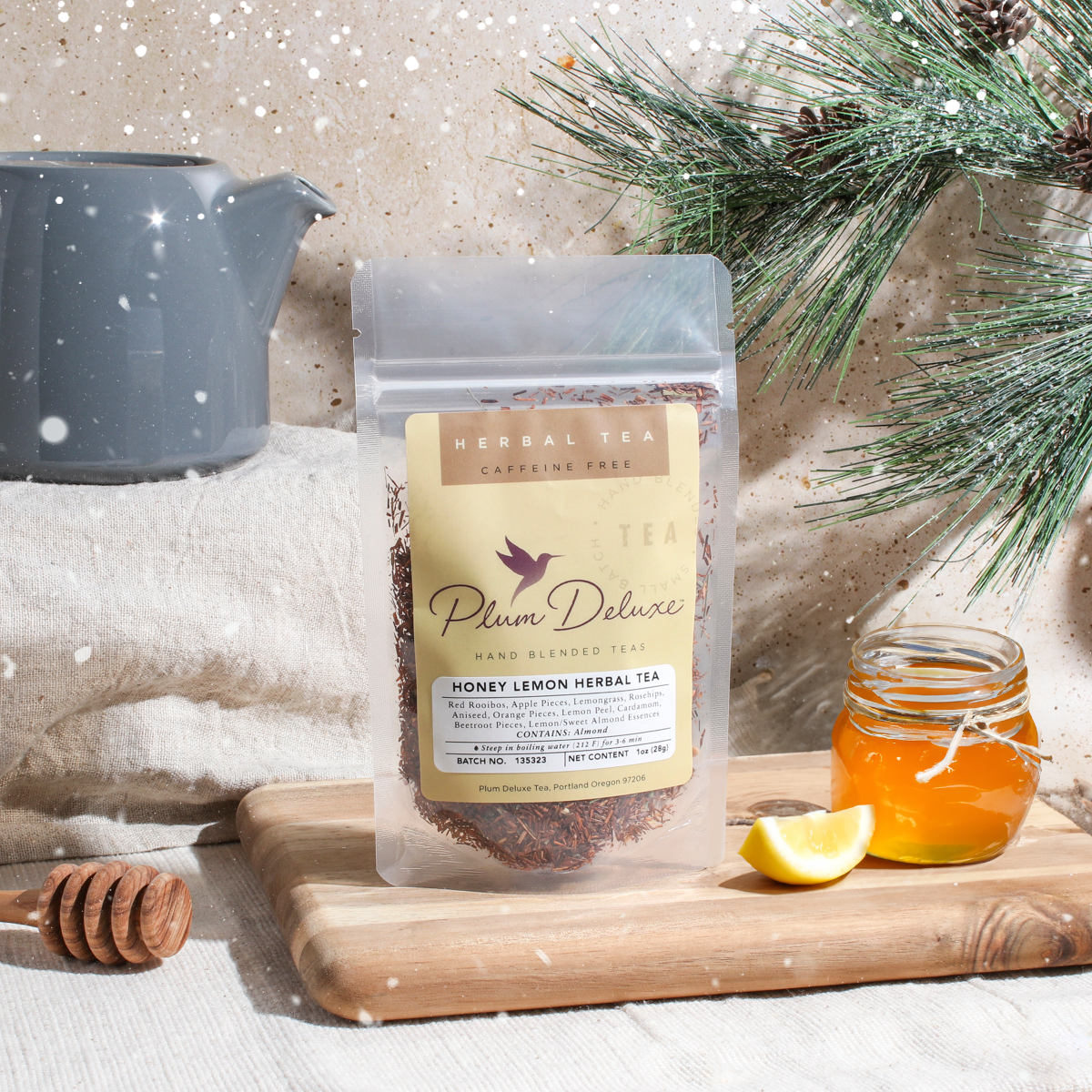 Honey Lemon Herbal Loose Leaf Tea (with Almond)