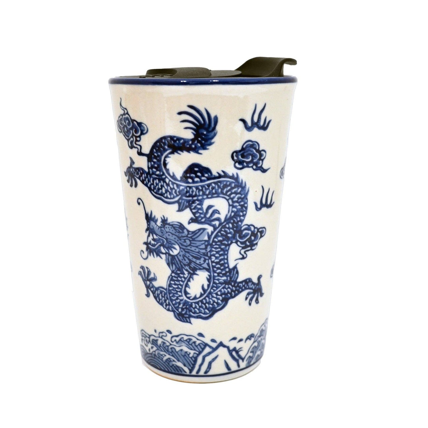 Oriental Ryu Dragon Porcelain Travel Mug