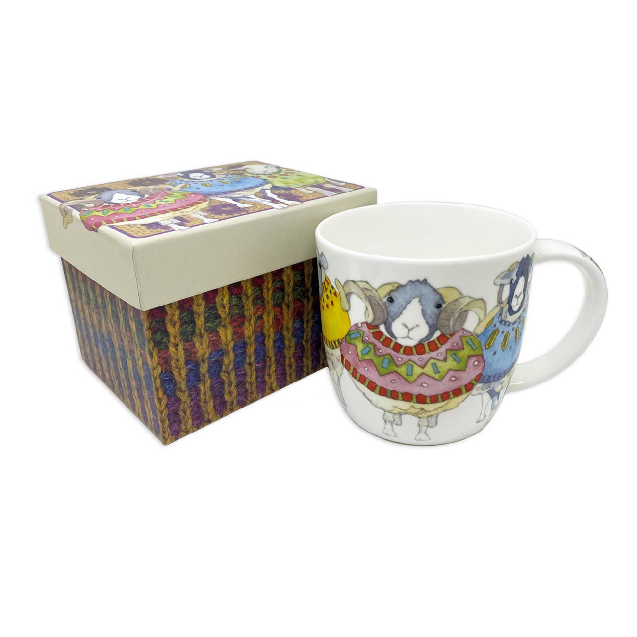 Sheep In Sweaters Bone China Mug With Gift Box