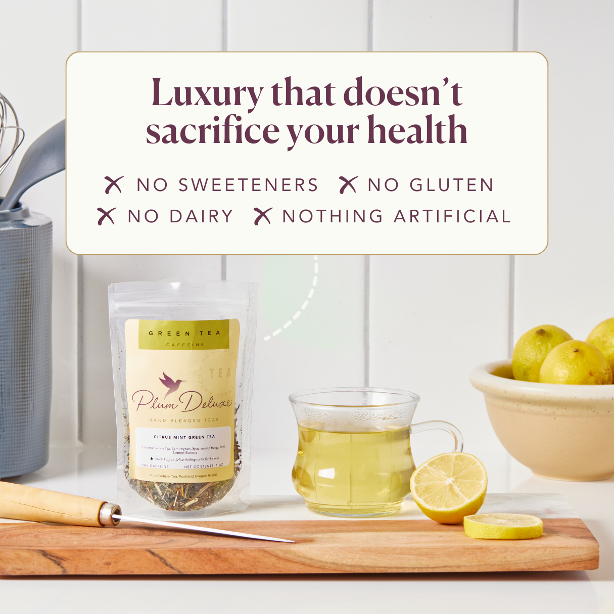 Honey Lemon Herbal Loose Leaf Tea (with Almond)