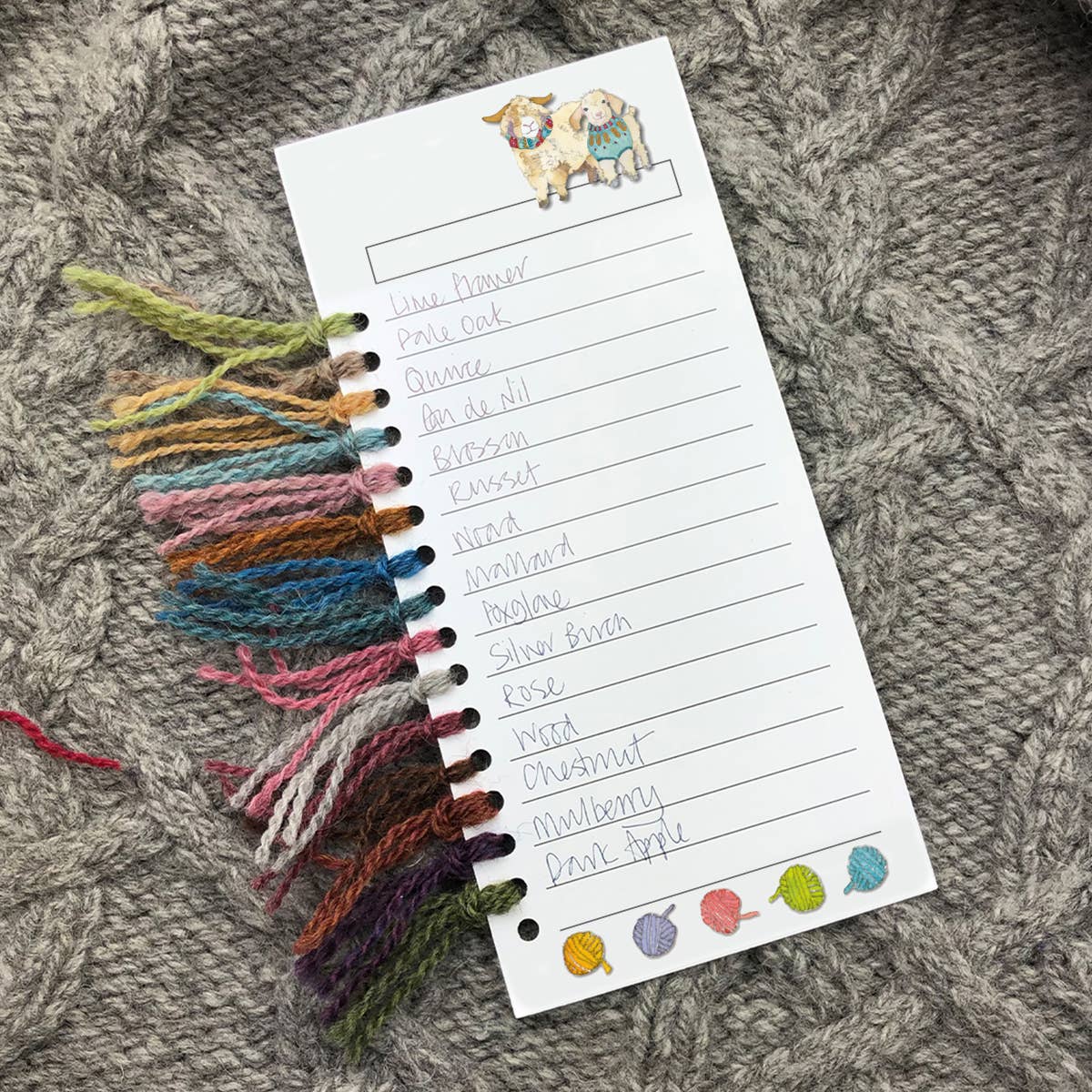 Alpaca & Friends Knitting Colour Chart Cards