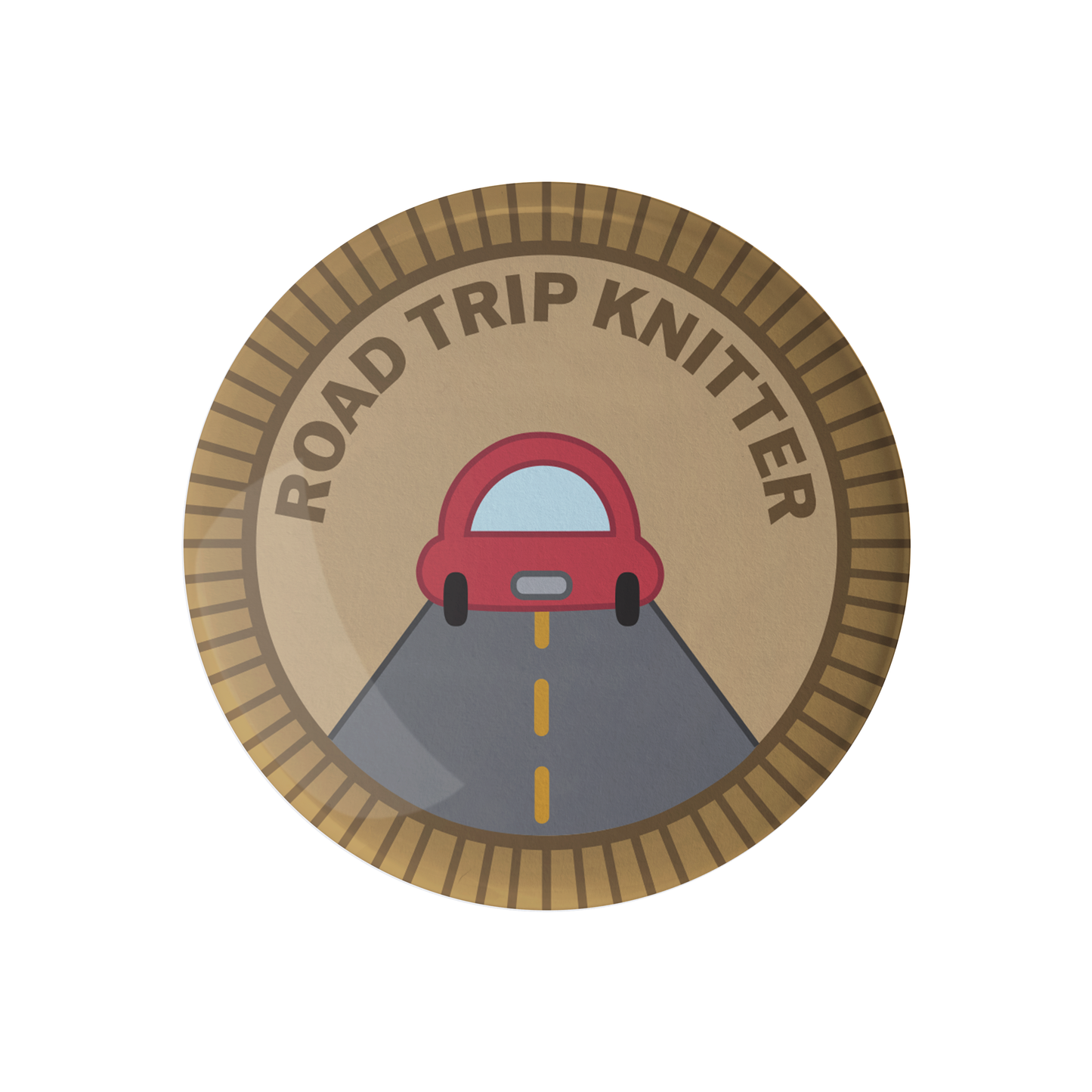 Road Trip Knitter Knitting Merit Badge