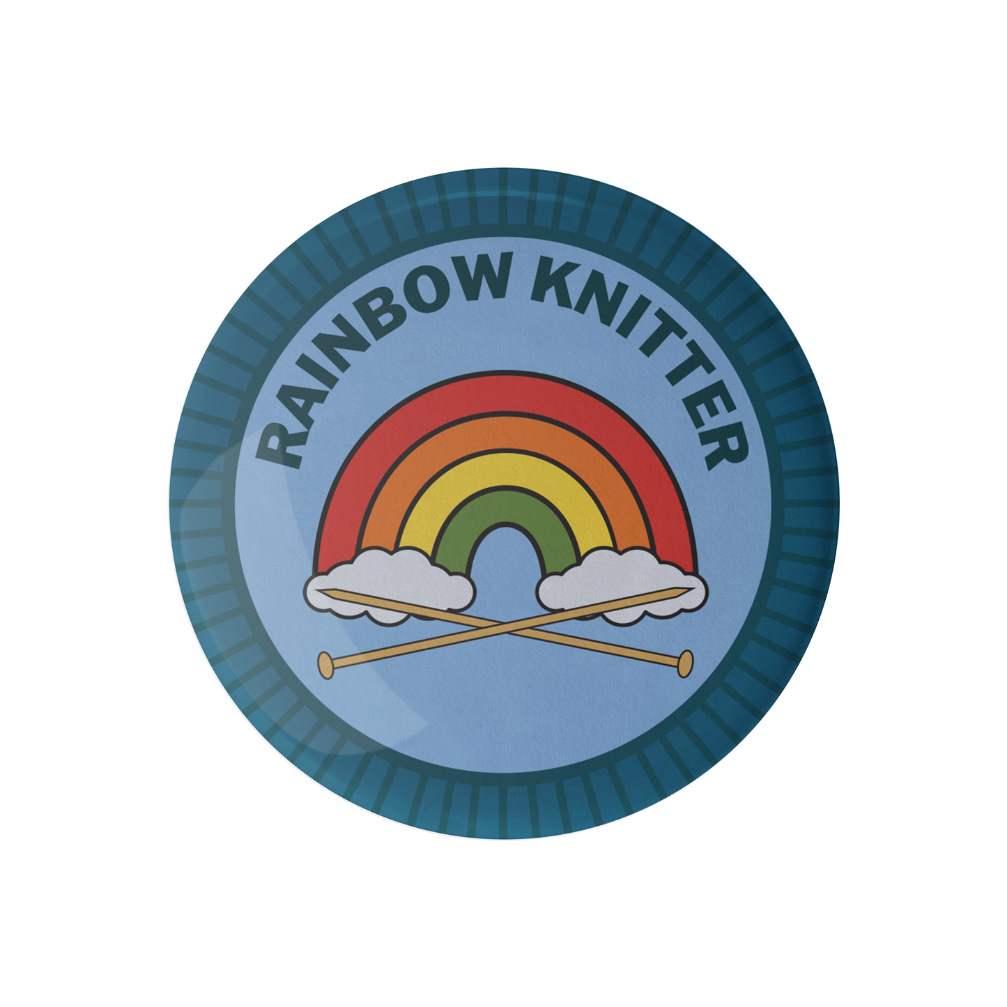 Rainbow Knitter Knitting Merit Badge