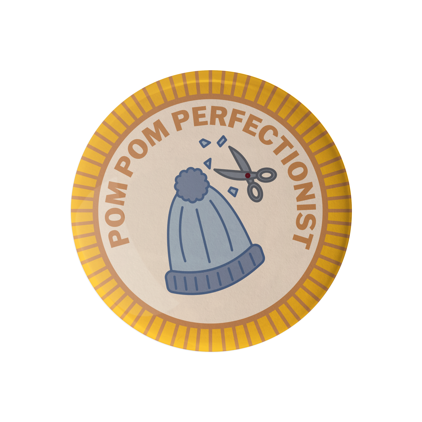Pom Pom Perfectionist Knitting Merit Badge