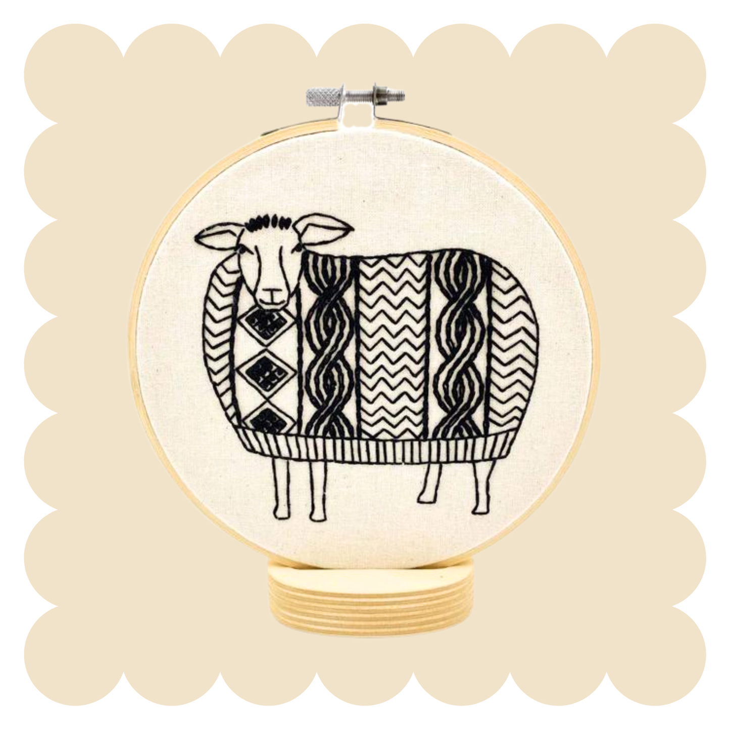 Sweater Weather Sheep Complete Embroidery Kit