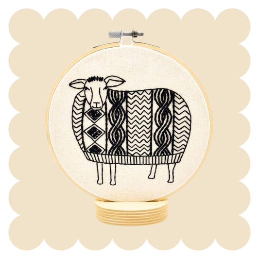 Sweater Weather Sheep Complete Embroidery Kit