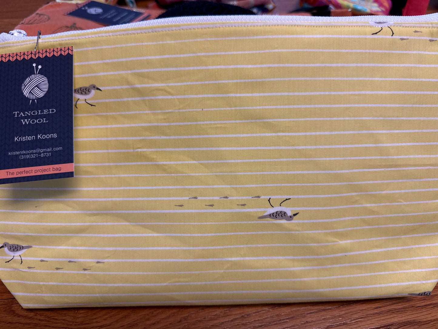 Tangled Wool Zippered Bag