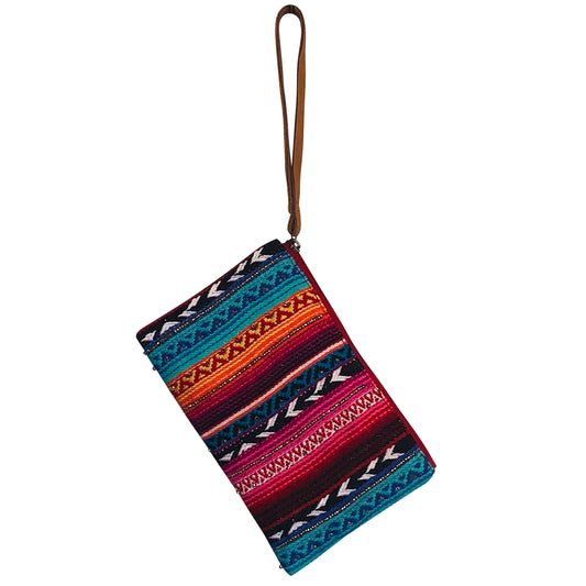 Louie Striped Wristlet Pouch