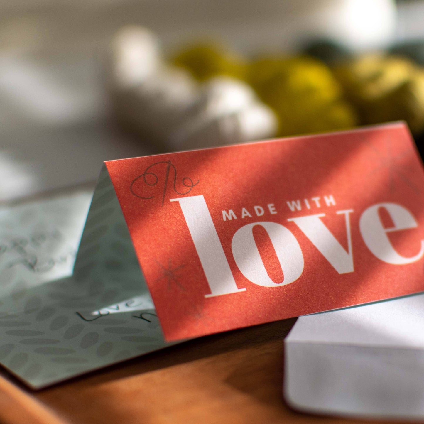 "Made with Love"  Care Instruction Cards