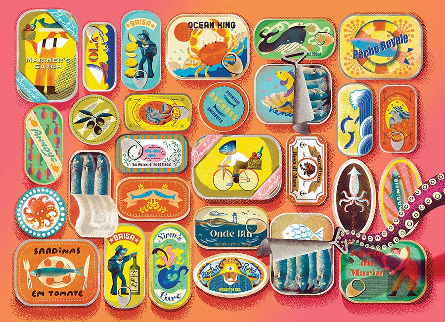 Sardines and Friends 500-Piece Cobble Hill Puzzle