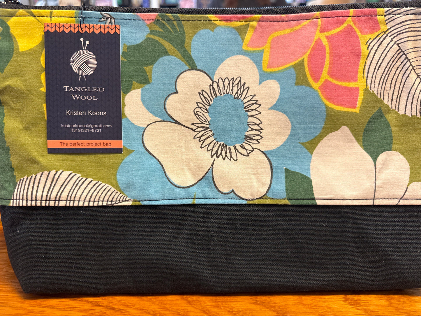 Tangled Wool Zippered Bag