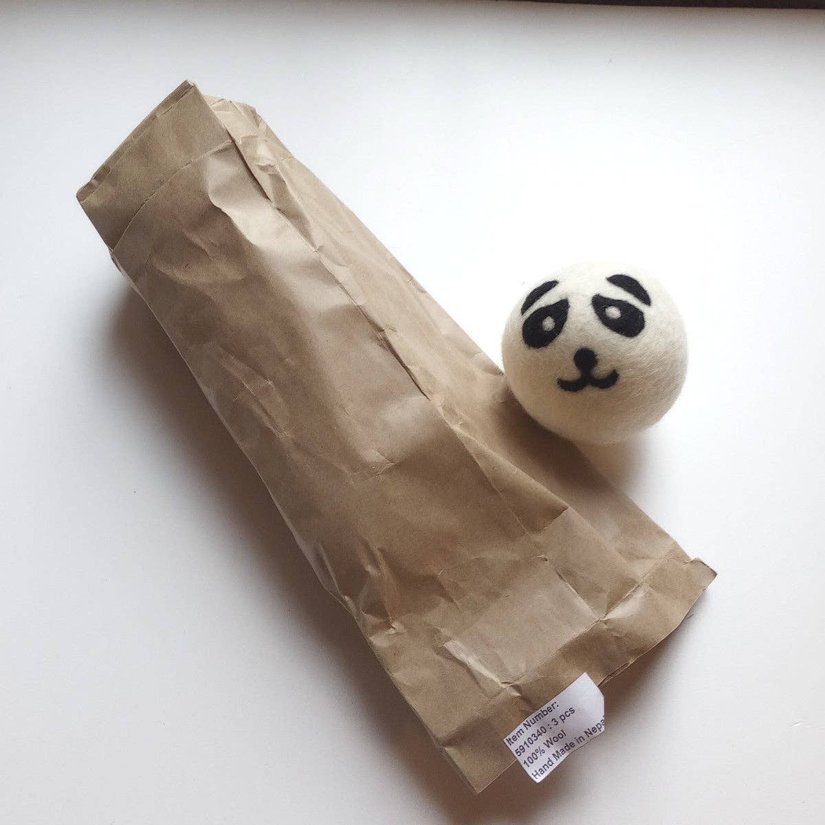 Eco Friendly Wool Dryer Ball - Panda