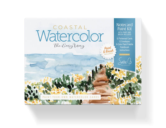 Watercolor the Easy Way Paint-Your-Own Cards - Coastal