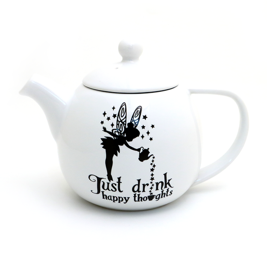 Just Drink Happy Thoughts Teapot