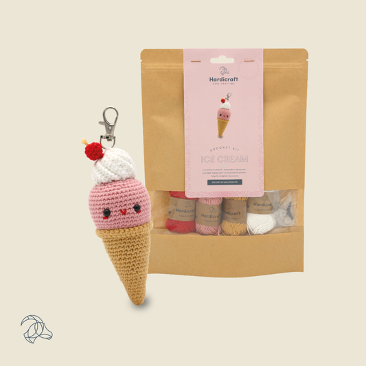DIY Crochet Kit - Ice Cream Bag Charm