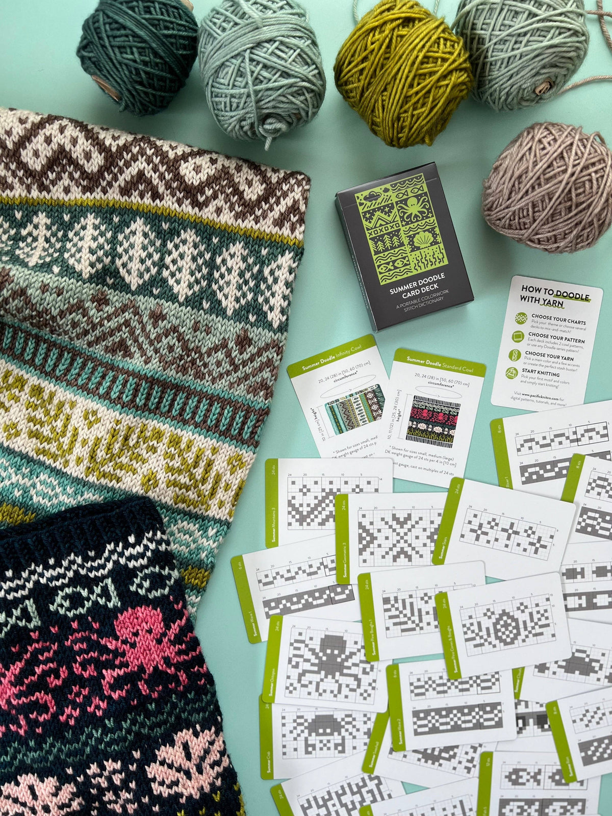 Summer Doodle Card Deck (Core Deck) by Pacific Knit Co