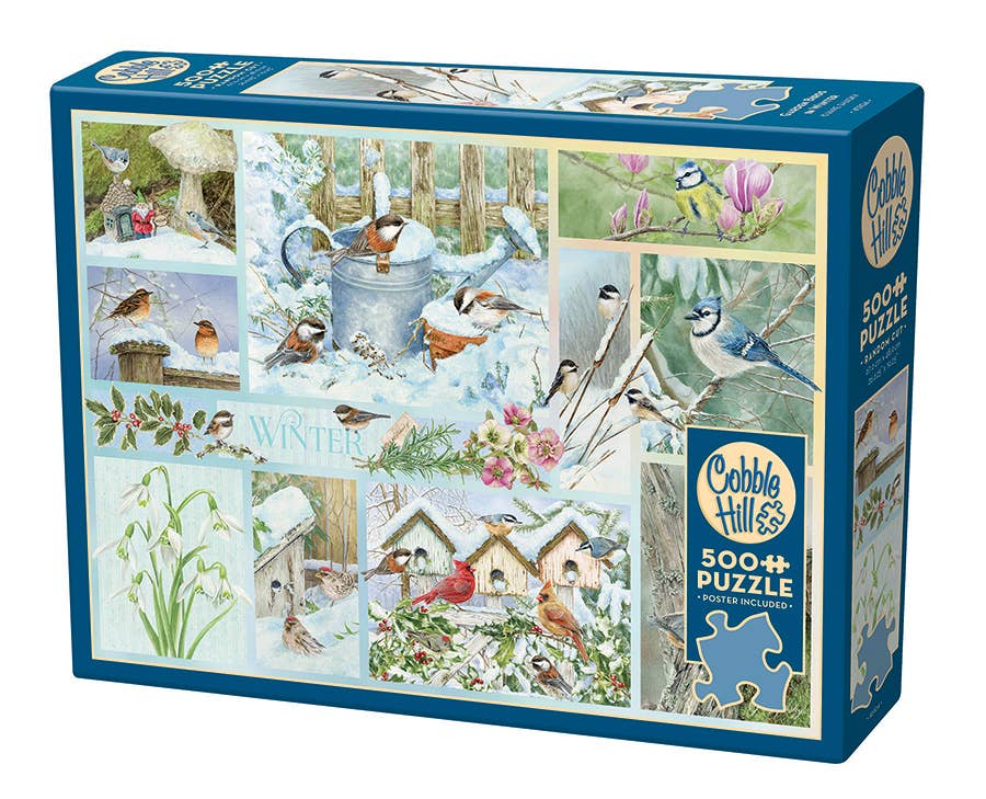 Garden Birds in Winter 500-Piece Cobble Hill Puzzle