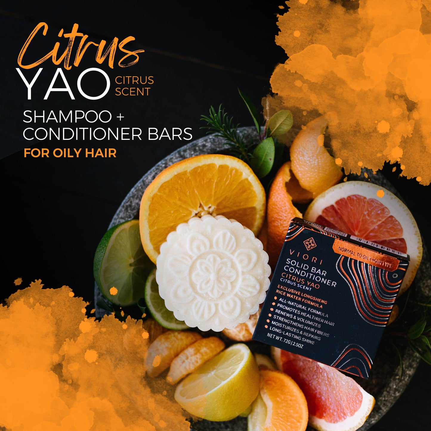 Rice Water Shampoo Bar | Citrus Yao™ | Oily Hair