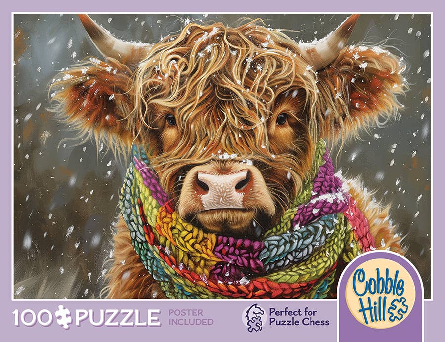 Wee Coo (Baby Highland Cow) 100 Piece Cobble Hill Puzzle