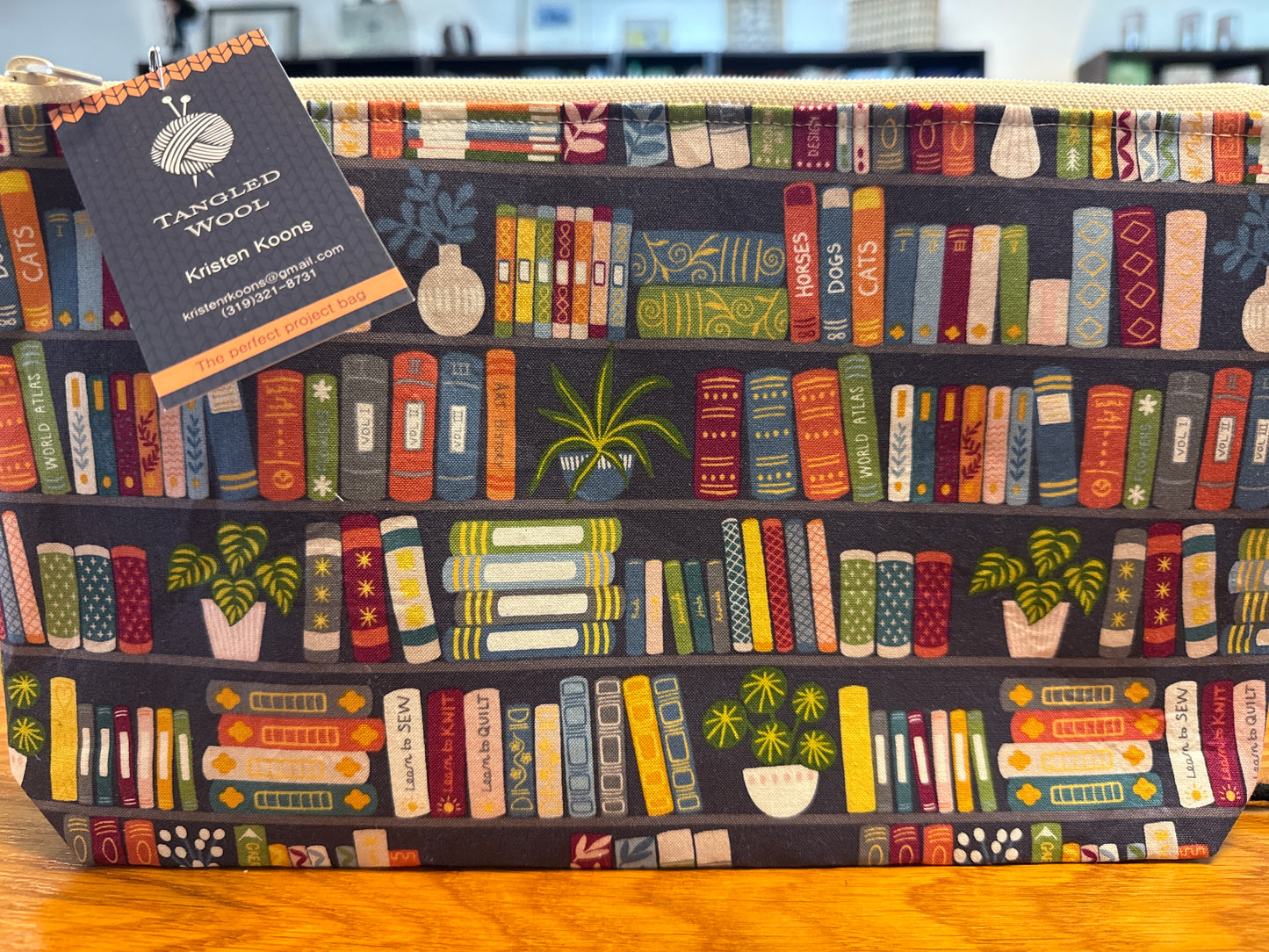 Tangled Wool Zippered Bag