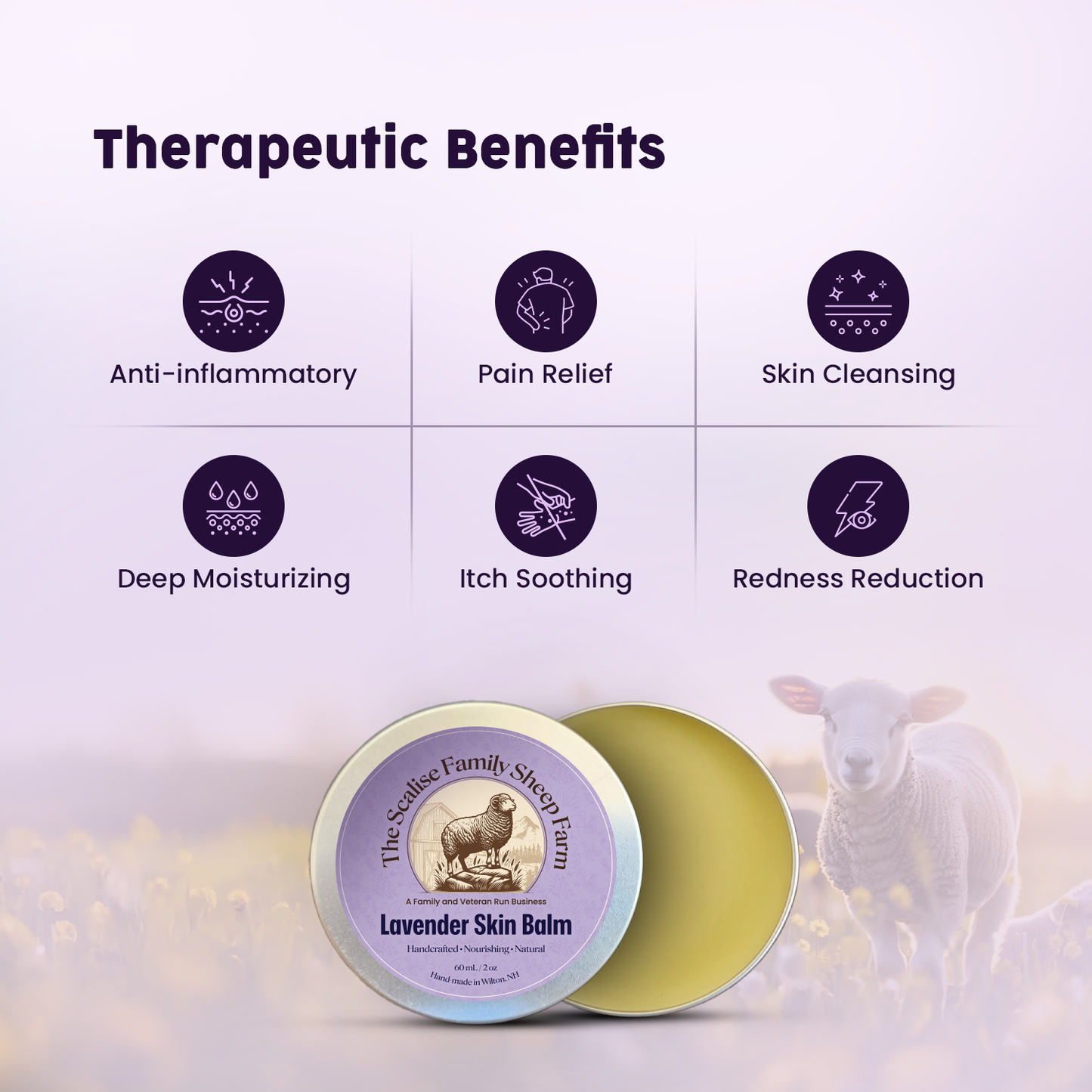 Lavender Skin Balm – Natural Calming Moisturizing Skin Balm
