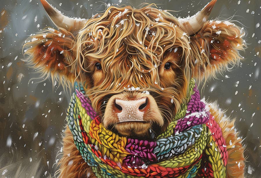 Wee Coo (Baby Highland Cow) 100 Piece Cobble Hill Puzzle