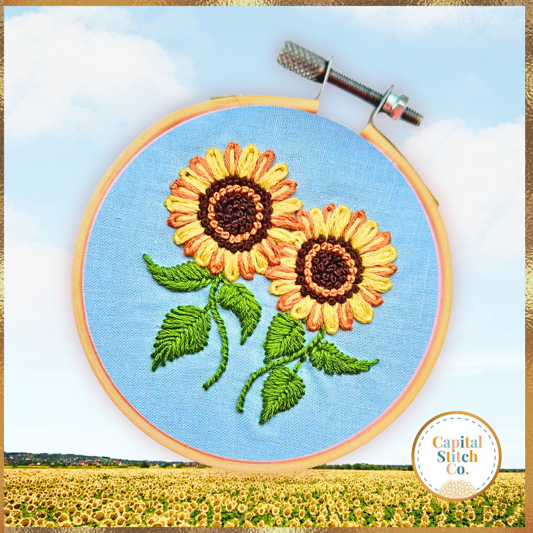 Splendid Sunflowers Mini Embroidery Kit