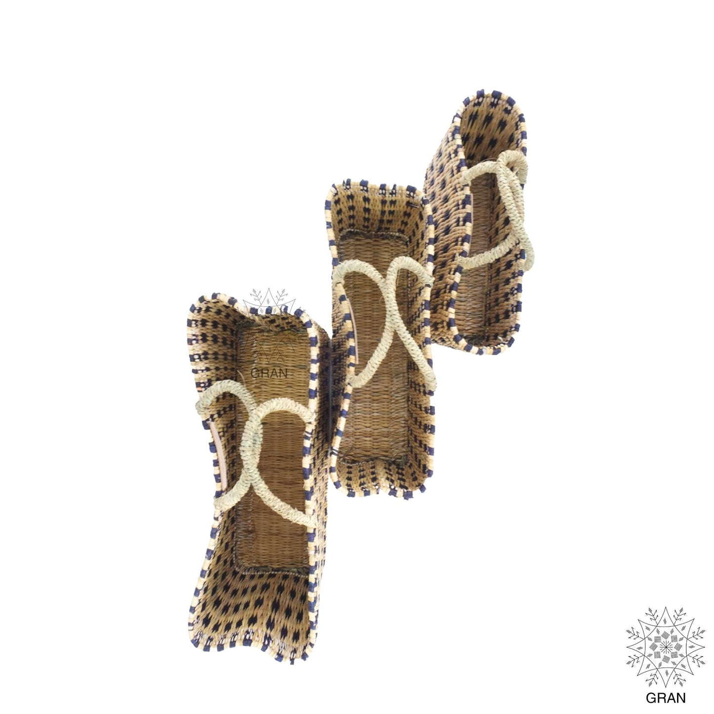 Reed Storage Basket, Blue, 2 sizes