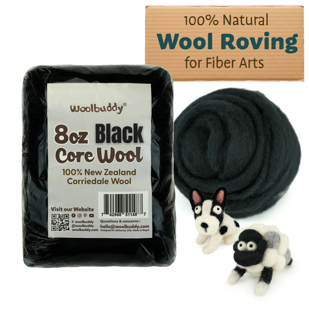 Core Wool Roving 8oz – Bulk Needle Felting Craft Supply