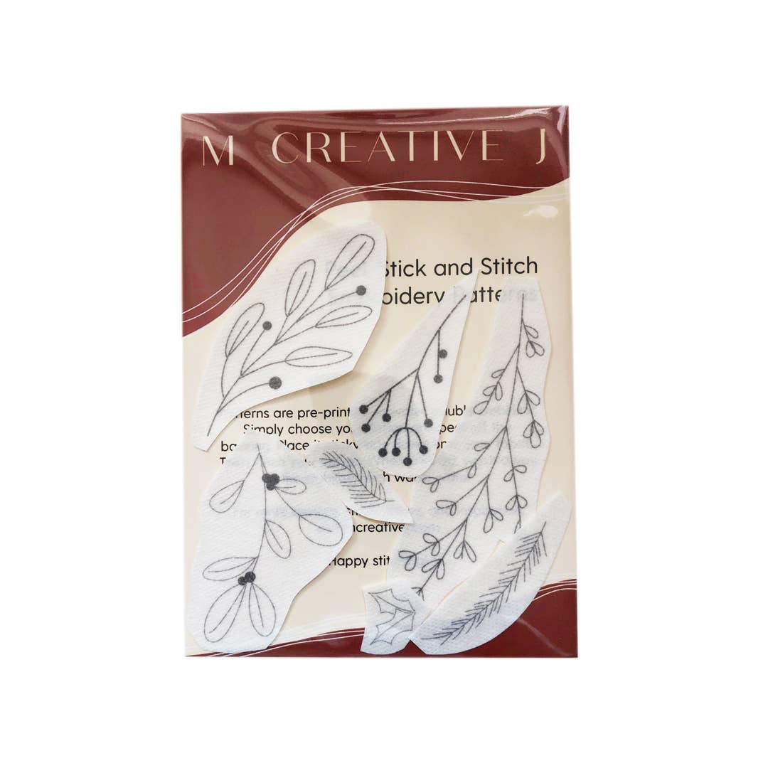 Winter Forage Hand Embroidery - Peel Stick & Stitch Patterns