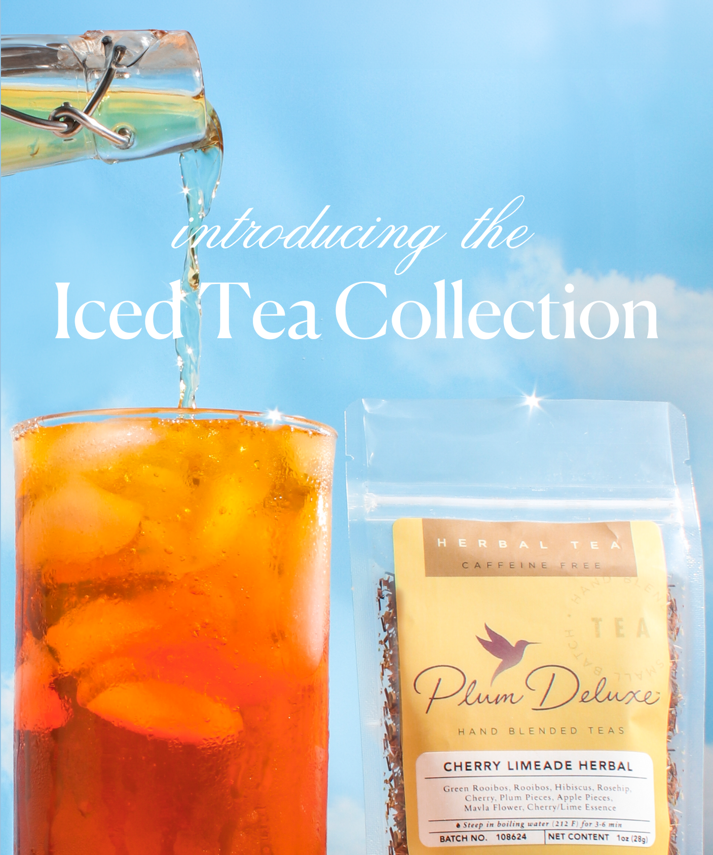Cherry Limeade Herbal Tea - Summer Iced Tea Collection