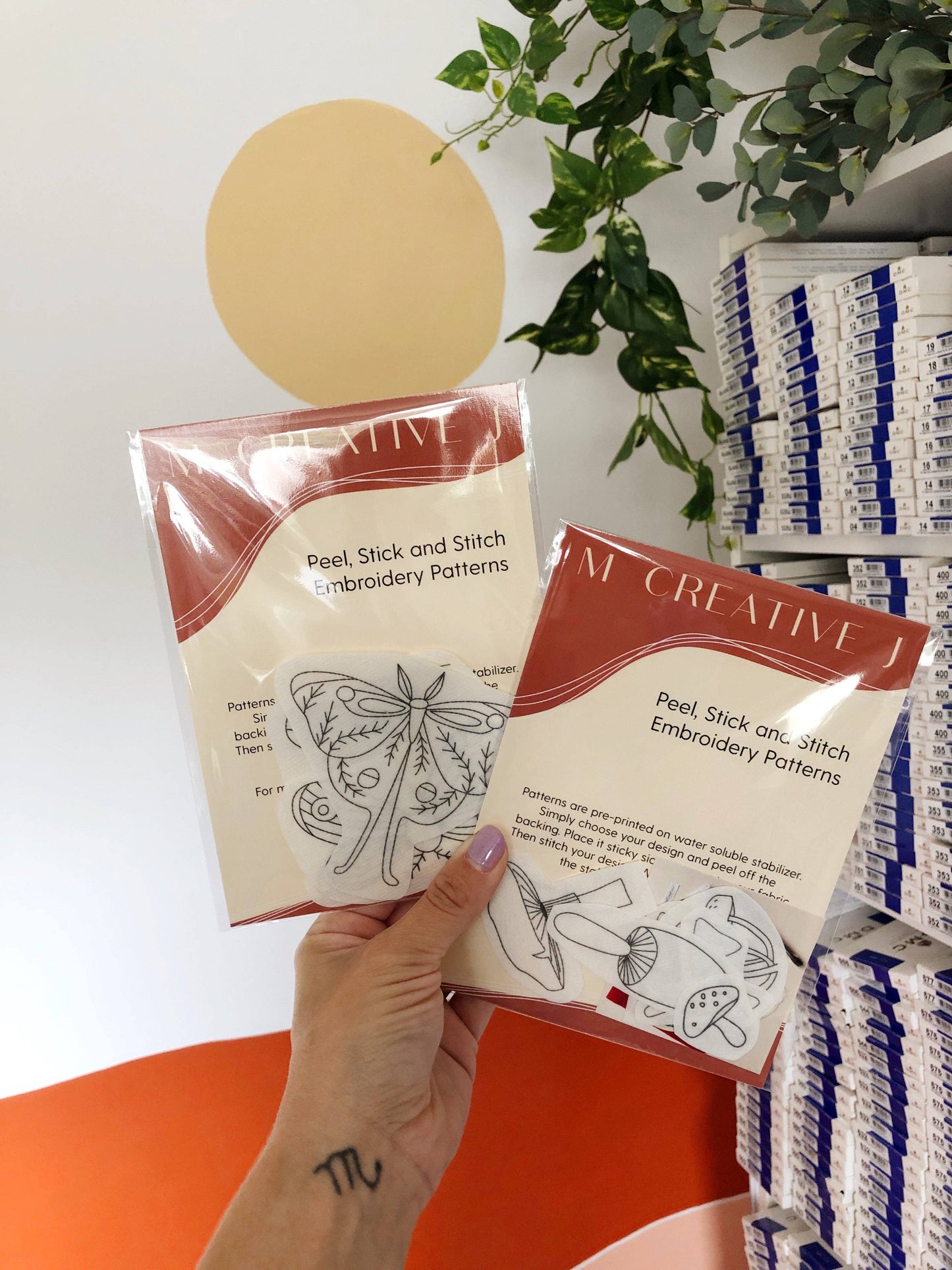 Holiday Botanicals Embroidery - Peel Stick & Stitch Patterns