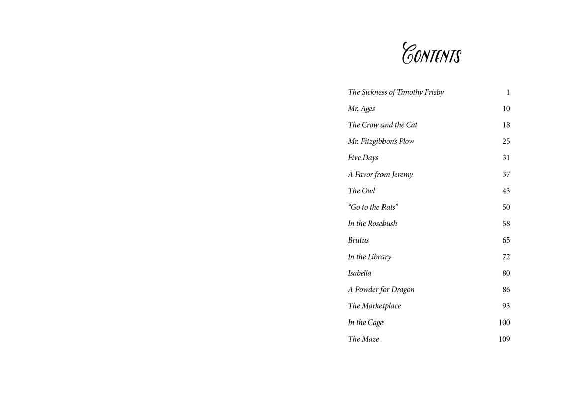 Mrs. Frisby and the Rats of Nimh