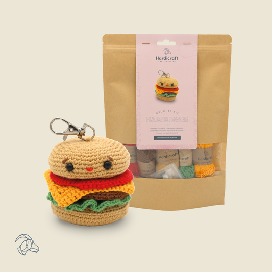 DIY Crochet Kit - Hamburger Bag Charm