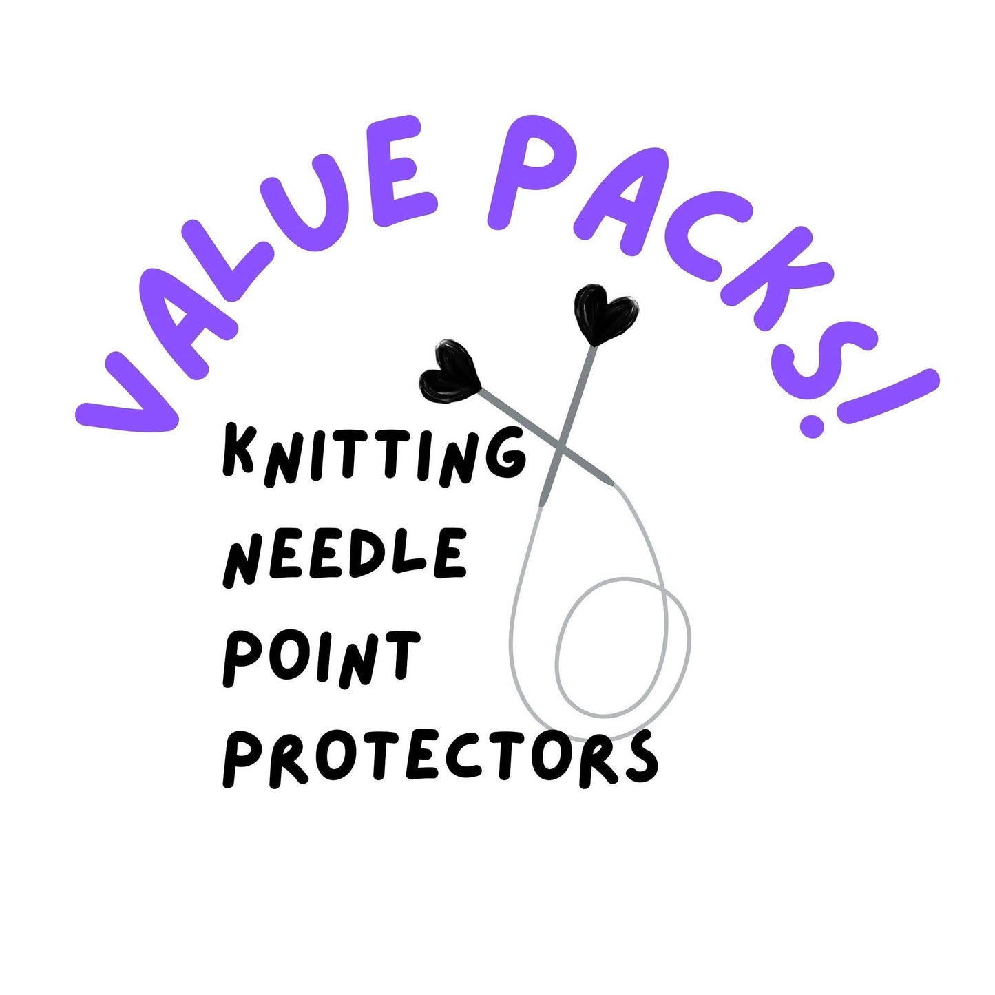 Value Packs! Knitting Needle Point Protectors - Notions