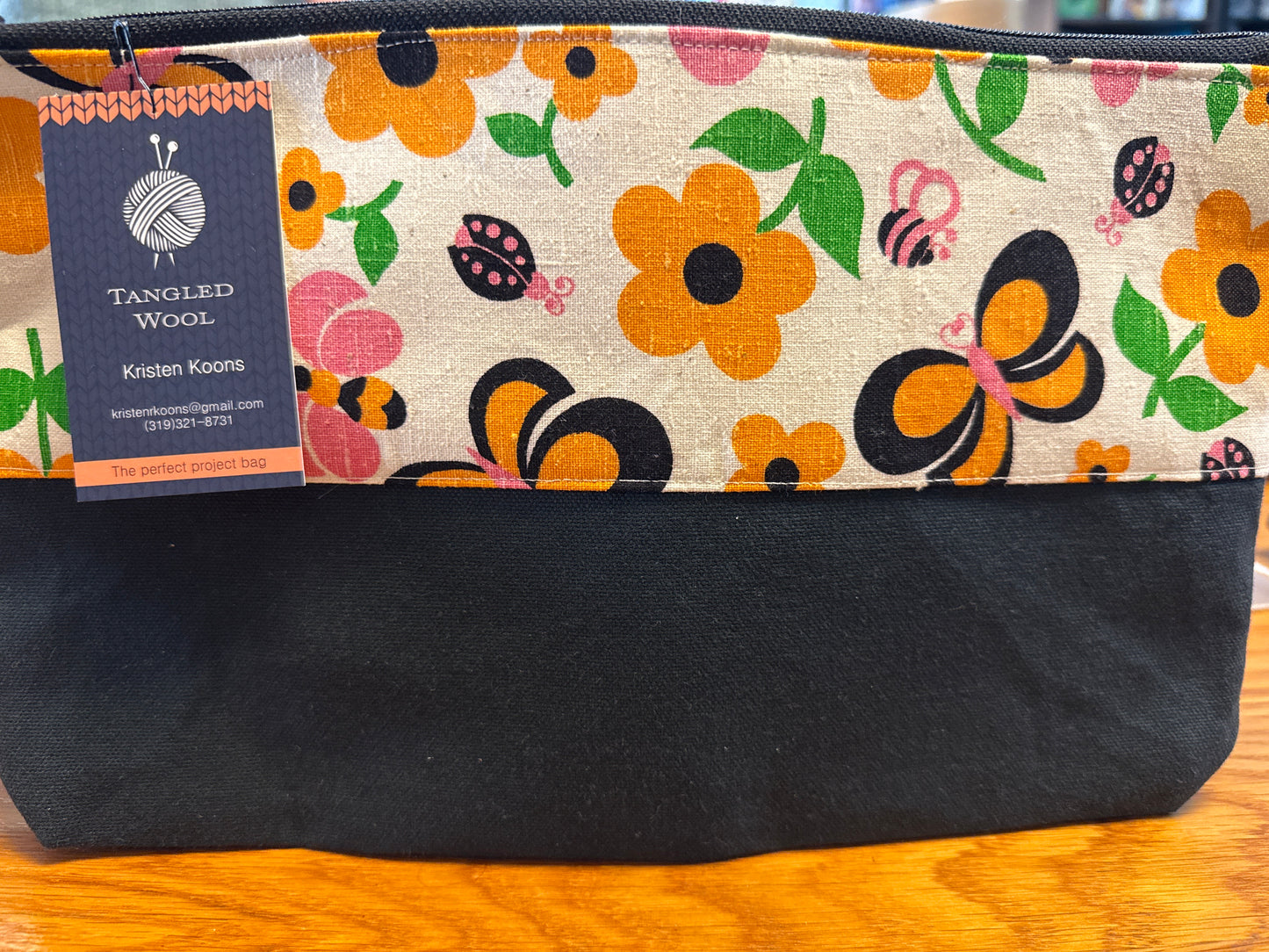 Tangled Wool Zippered Bag