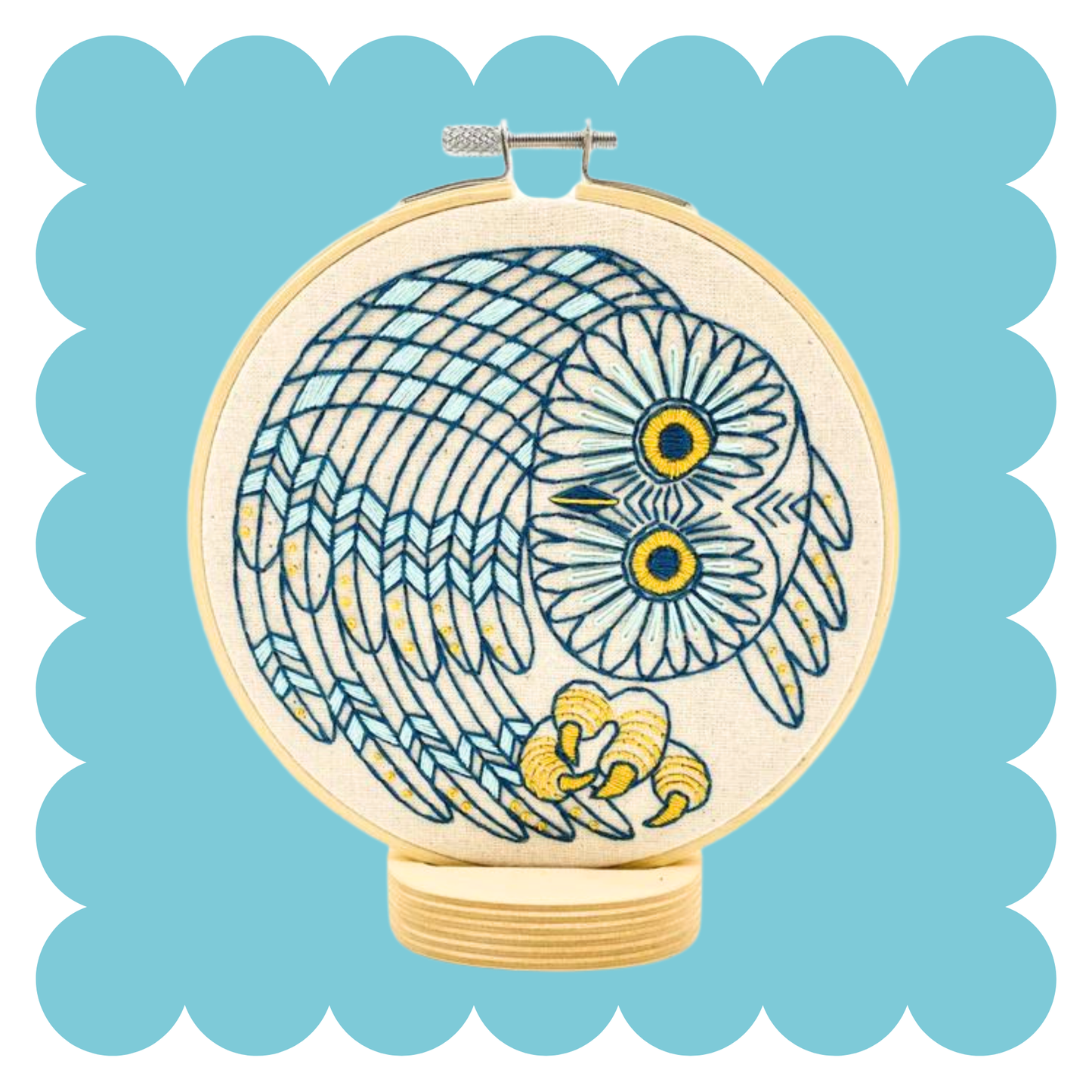 Saw Whet Owl Complete Embroidery Kit