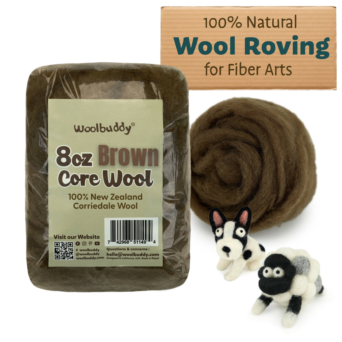 Core Wool Roving 8oz – Bulk Needle Felting Craft Supply