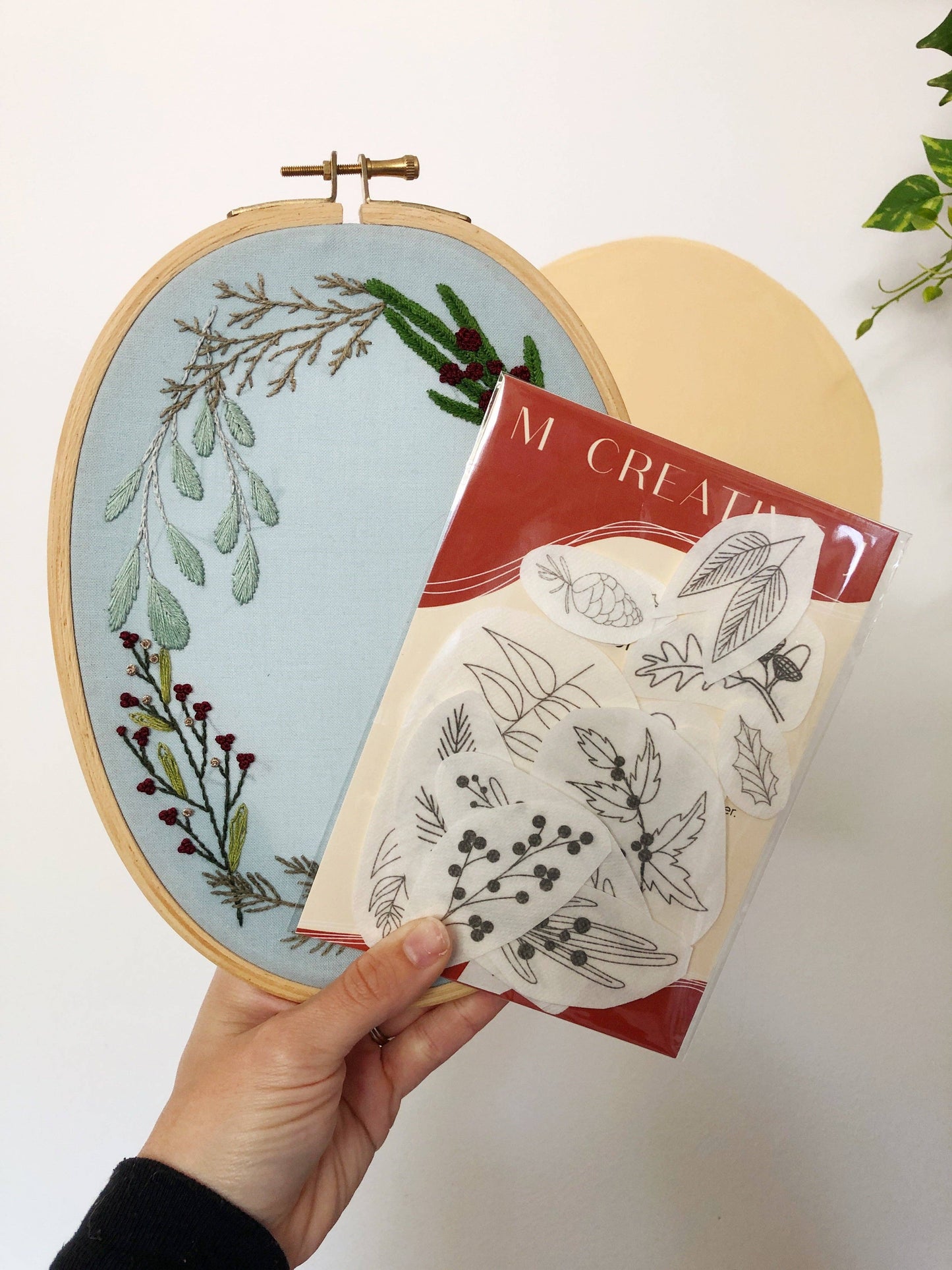Winter Forage Hand Embroidery - Peel Stick & Stitch Patterns